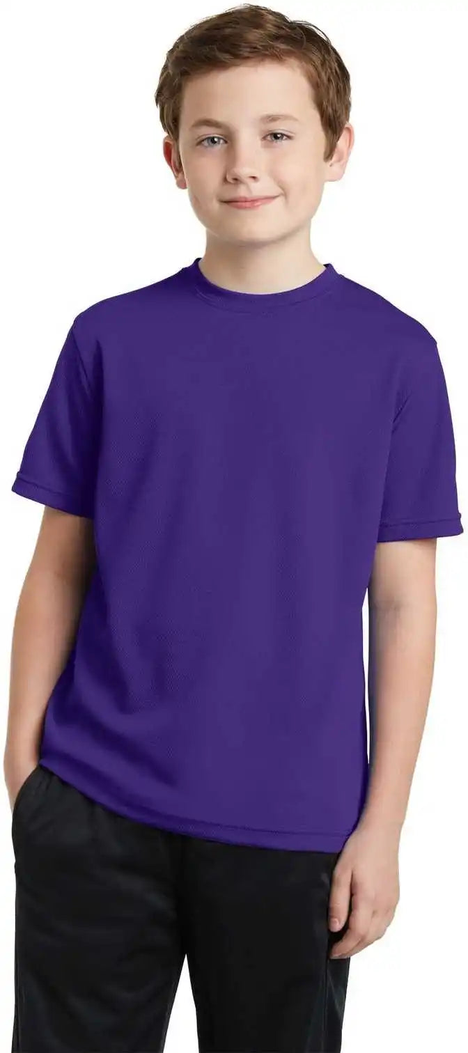 Sport-tek Yst340 Youth Posicharge Racermesh Tee - Purple