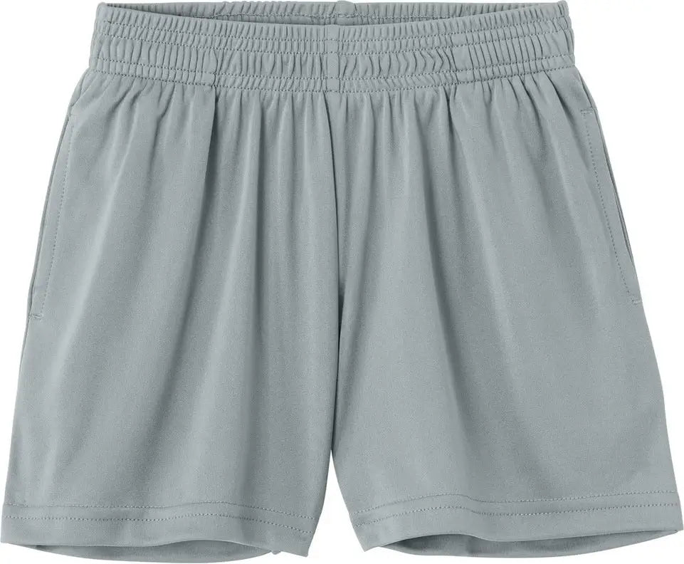 Sport-tek Yst349p Youth Posicharge Competitor 5’’ Pocketed Short - Silver