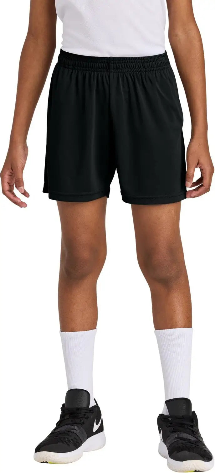 Sport-tek Yst349p Youth Posicharge Competitor 5’’ Pocketed Short - Black - Xs