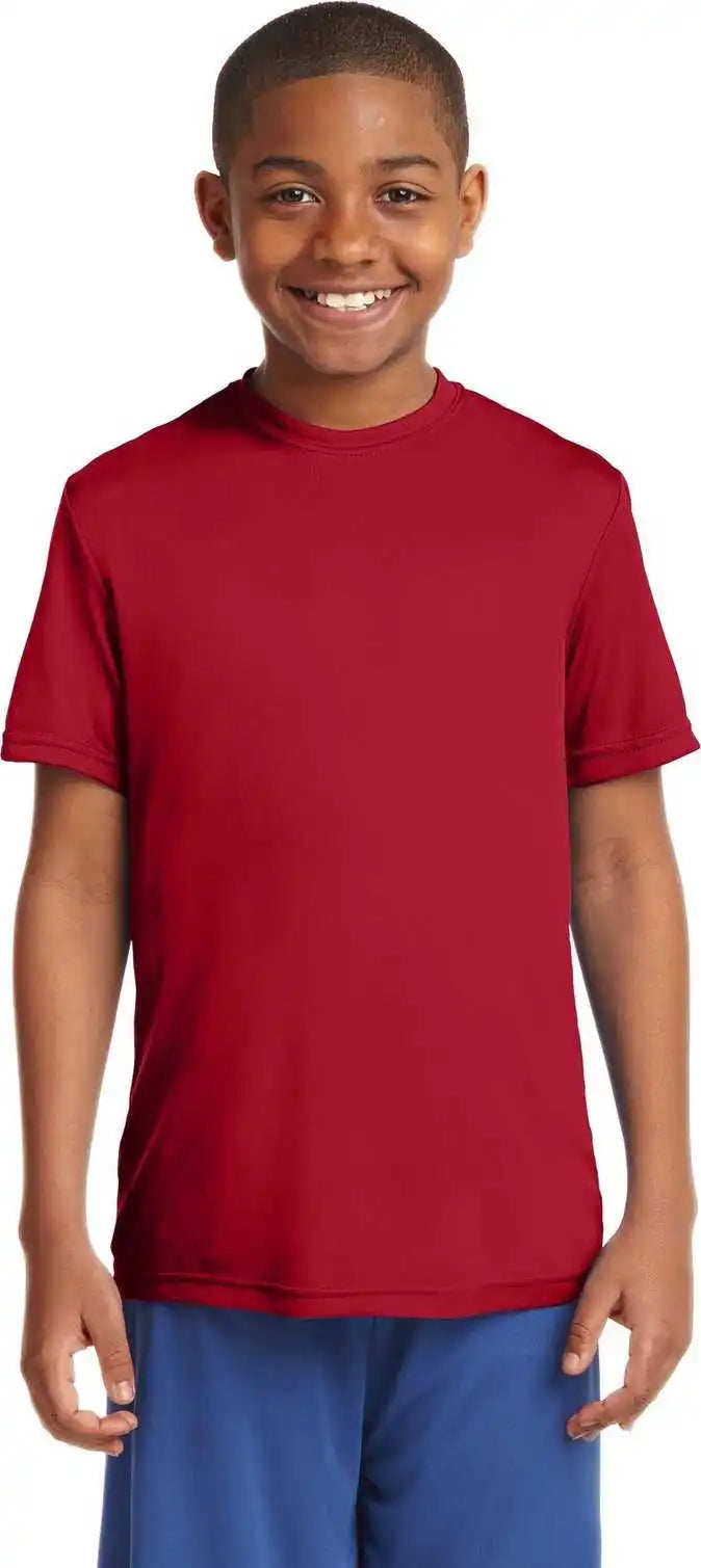 Sport Tek Yst350 Youth Posicharge Competitor Tee Deep Red