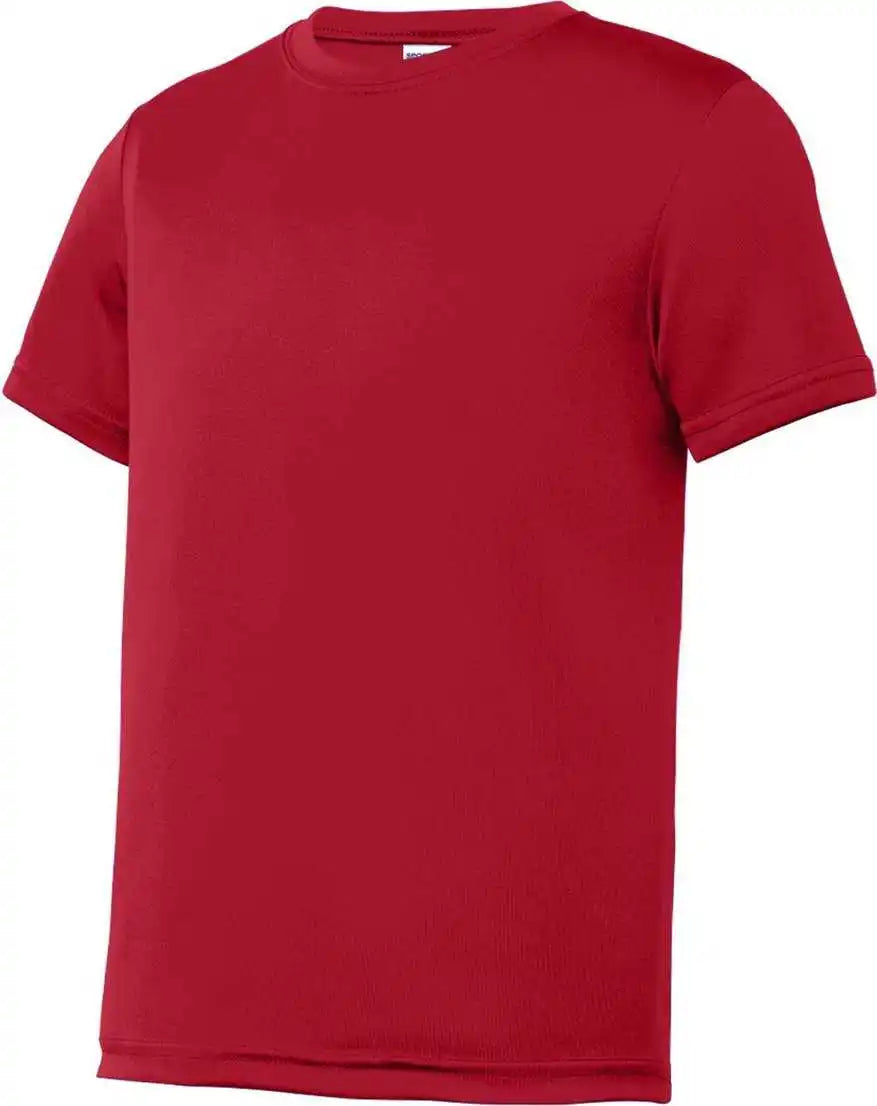 Sport Tek Yst350 Youth Posicharge Competitor Tee Deep Red