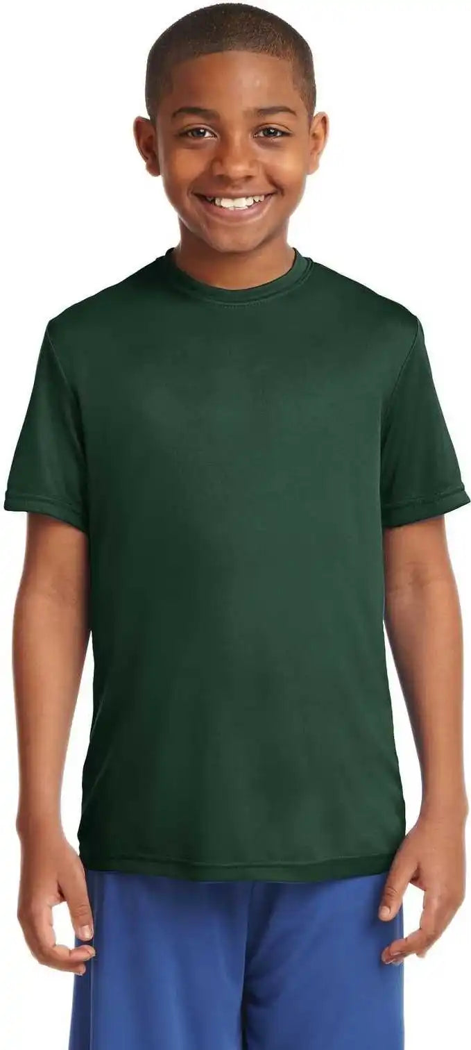 Sport Tek Yst350 Youth Posicharge Competitor Tee Forest Green