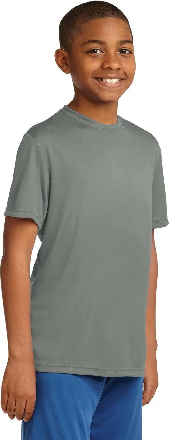 Sport-tek Yst350 Youth Posicharge Competitor Tee - Gray Concrete