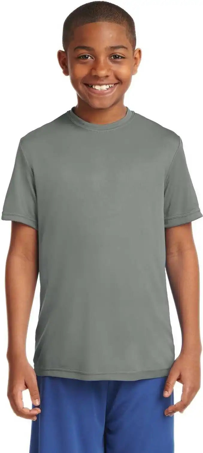 Sport-tek Yst350 Youth Posicharge Competitor Tee - Gray Concrete