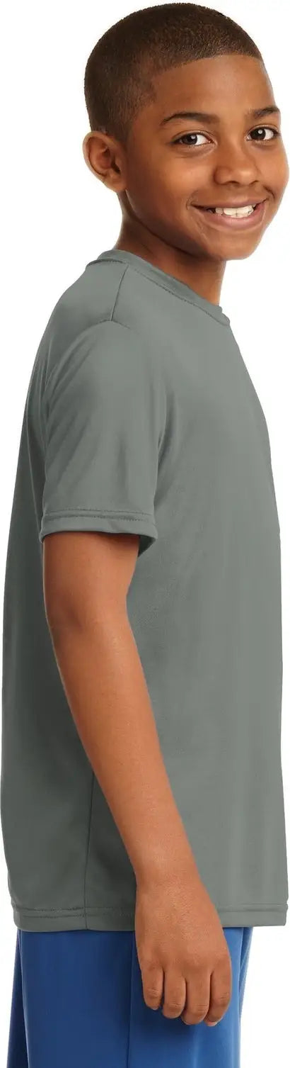 Sport-tek Yst350 Youth Posicharge Competitor Tee - Gray Concrete