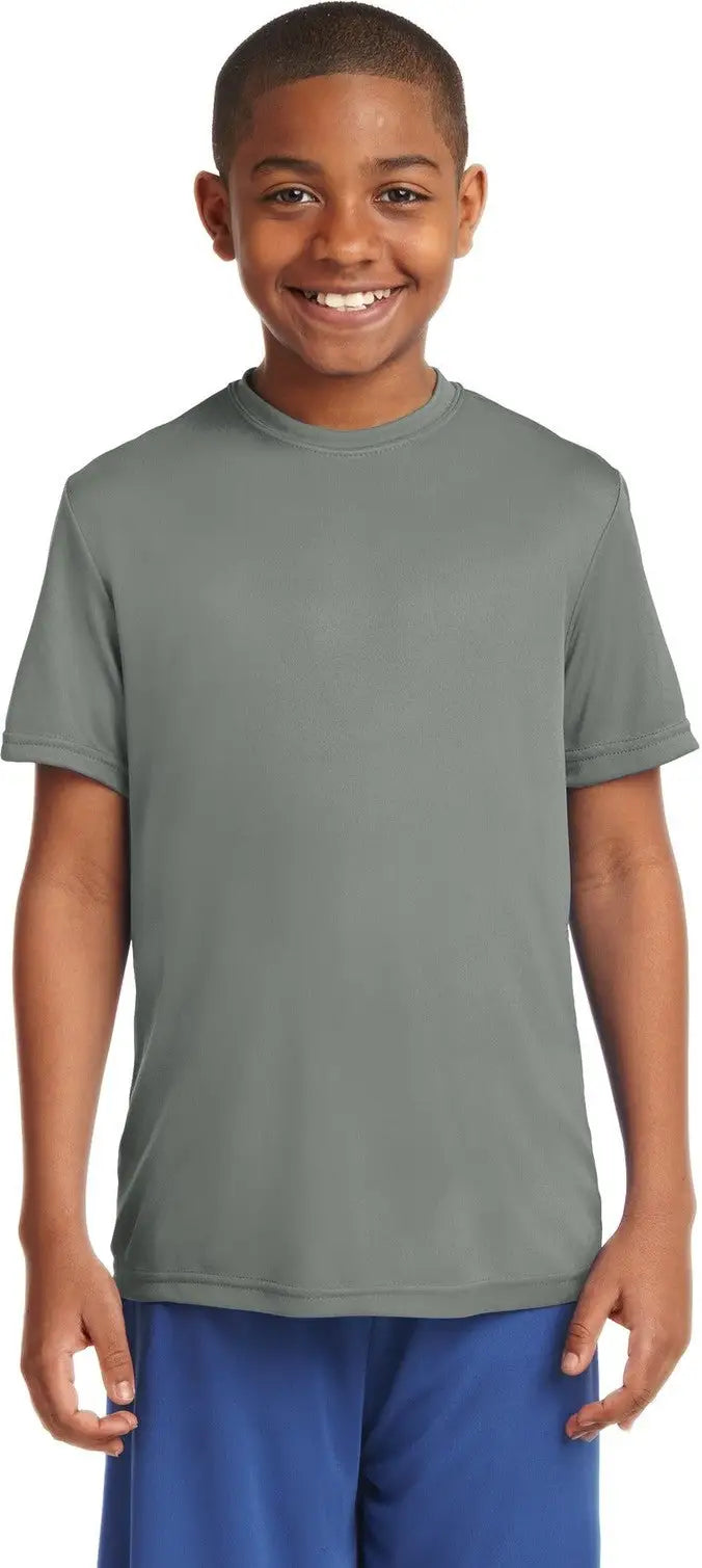 Sport-tek Yst350 Youth Posicharge Competitor Tee - Gray Concrete - Xs