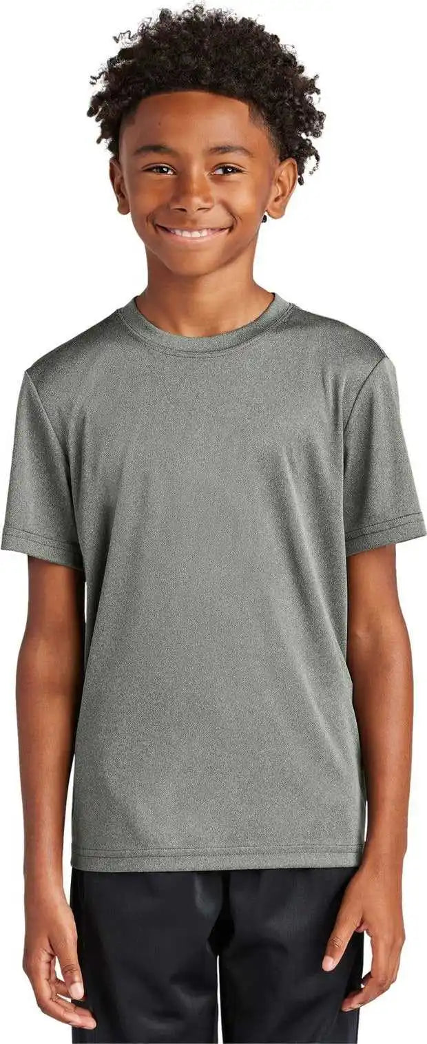 Sport Tek Yst350 Youth Posicharge Competitor Tee Grey Concrete Heather