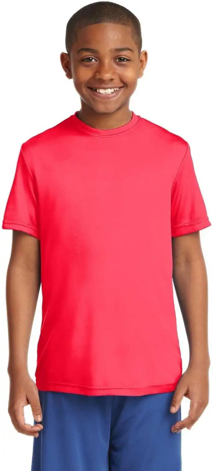 Sport-tek Yst350 Youth Posicharge Competitor Tee - Hot Coral