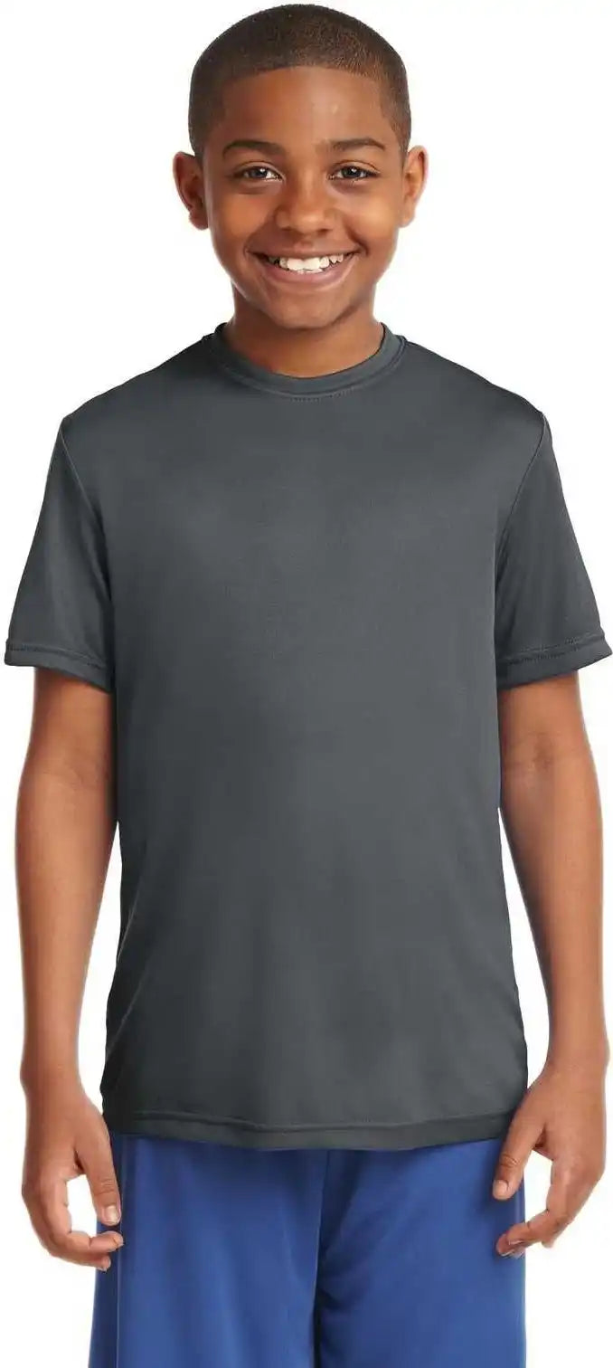 Sport Tek Yst350 Youth Posicharge Competitor Tee Iron Gray