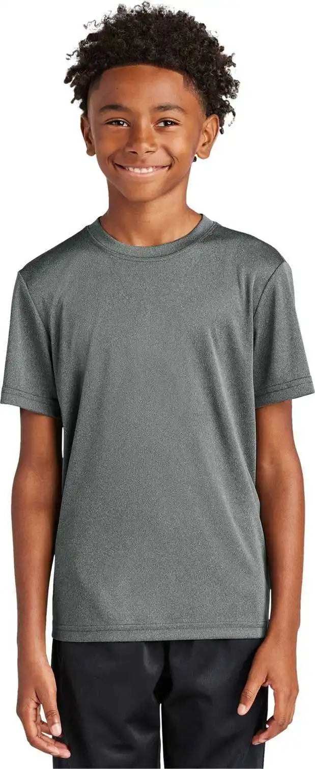 Sport Tek Yst350 Youth Posicharge Competitor Tee Iron Grey Heather