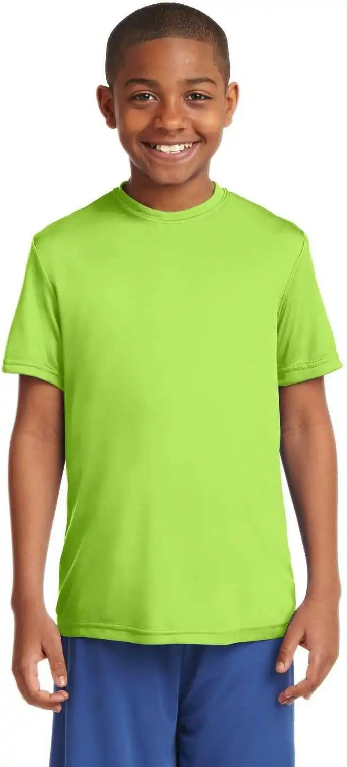 Sport-tek Yst350 Youth Posicharge Competitor Tee - Lime Shock