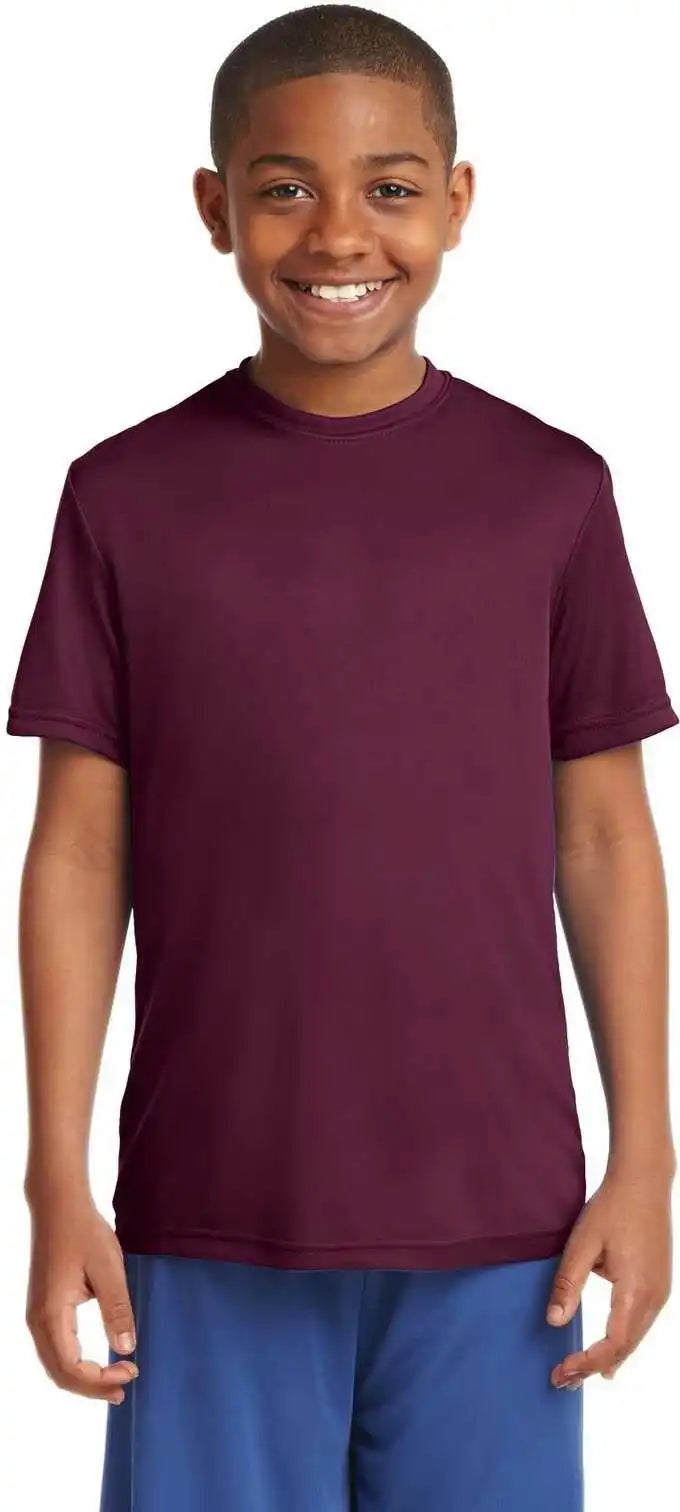 Sport Tek Yst350 Youth Posicharge Competitor Tee Maroon