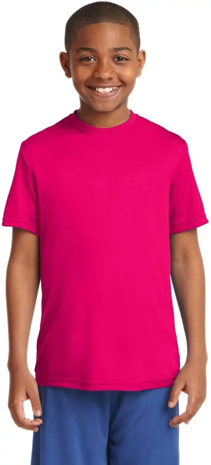 Sport-tek Yst350 Youth Posicharge Competitor Tee - Pink Raspberry
