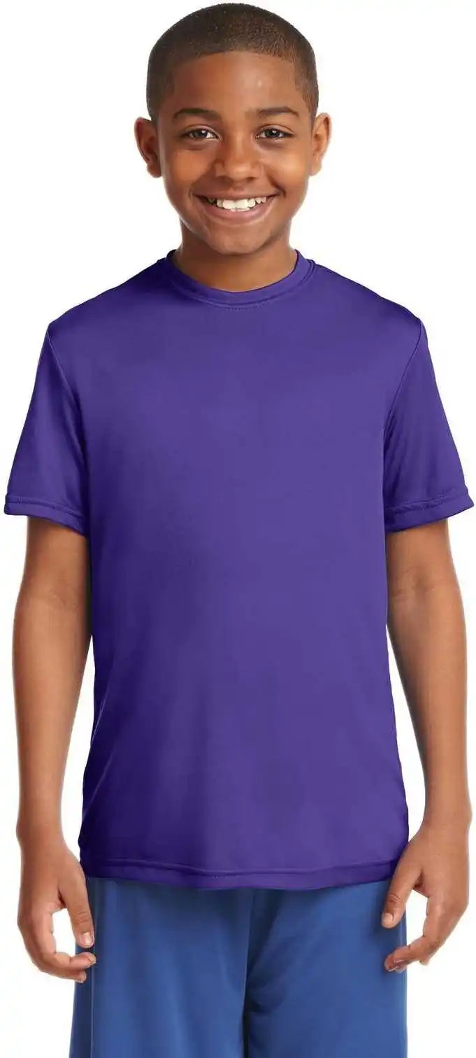 Sport Tek Yst350 Youth Posicharge Competitor Tee Purple