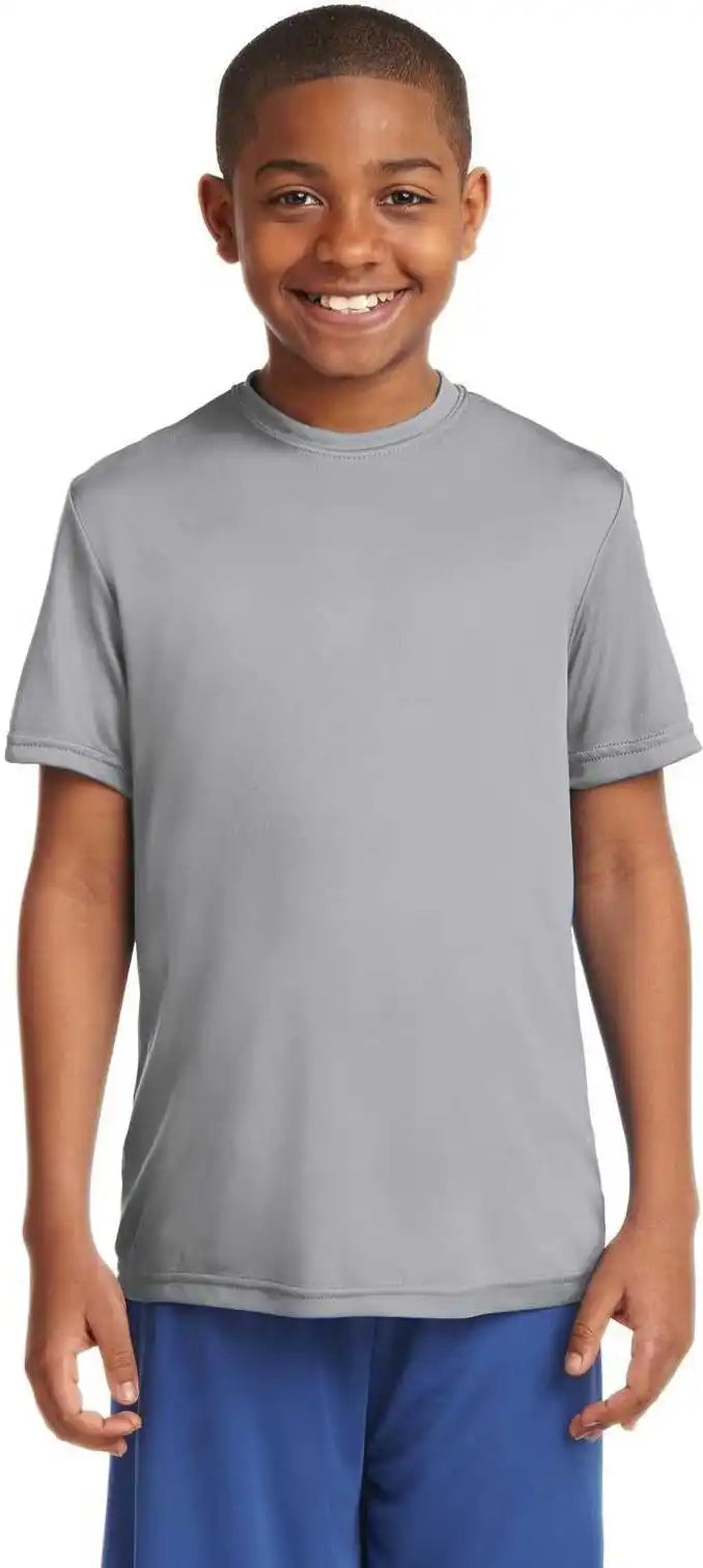 Sport Tek Yst350 Youth Posicharge Competitor Tee Silver
