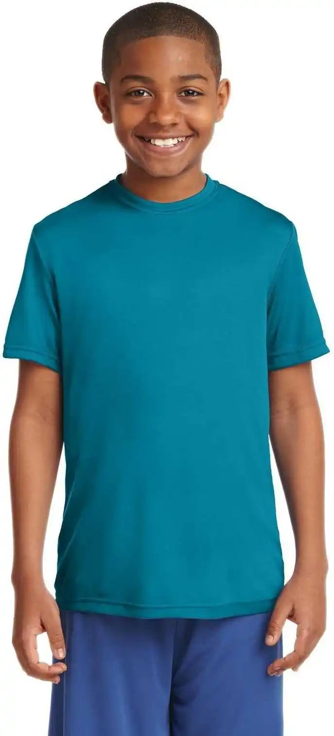 Sport Tek Yst350 Youth Posicharge Competitor Tee Tropic Blue