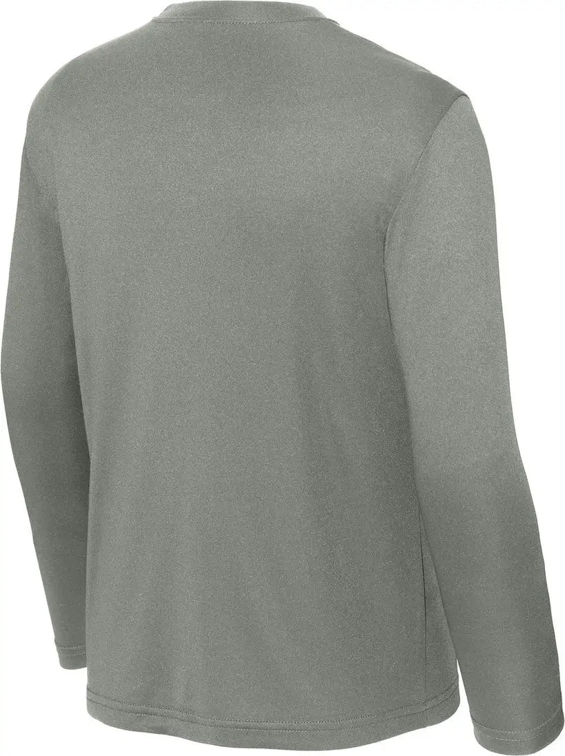 Sport-tek Yst350ls Youth Long Sleeve Posicharge Competitor Tee - Gray Concrete - Xs