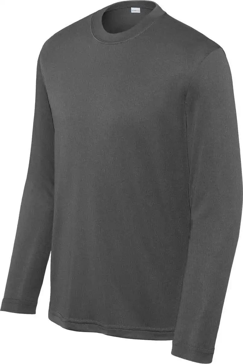 Sport-tek Yst350ls Youth Long Sleeve Posicharge Competitor Tee - Iron Grey
