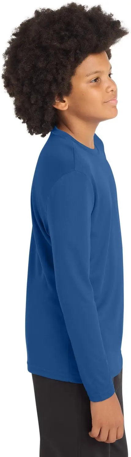 Sport-tek Yst350ls Youth Long Sleeve Posicharge Competitor Tee - Royal