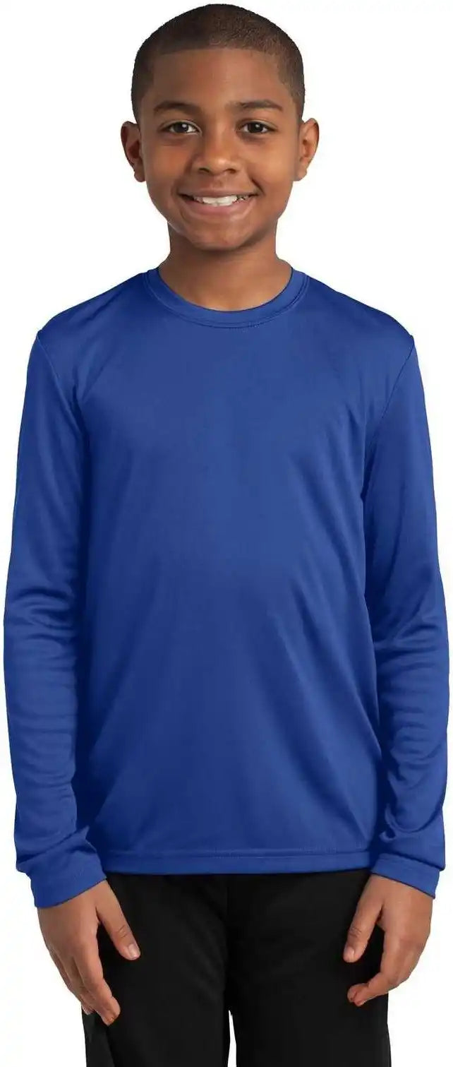 Sport-tek Yst350ls Youth Long Sleeve Posicharge Competitor Tee - True Royal