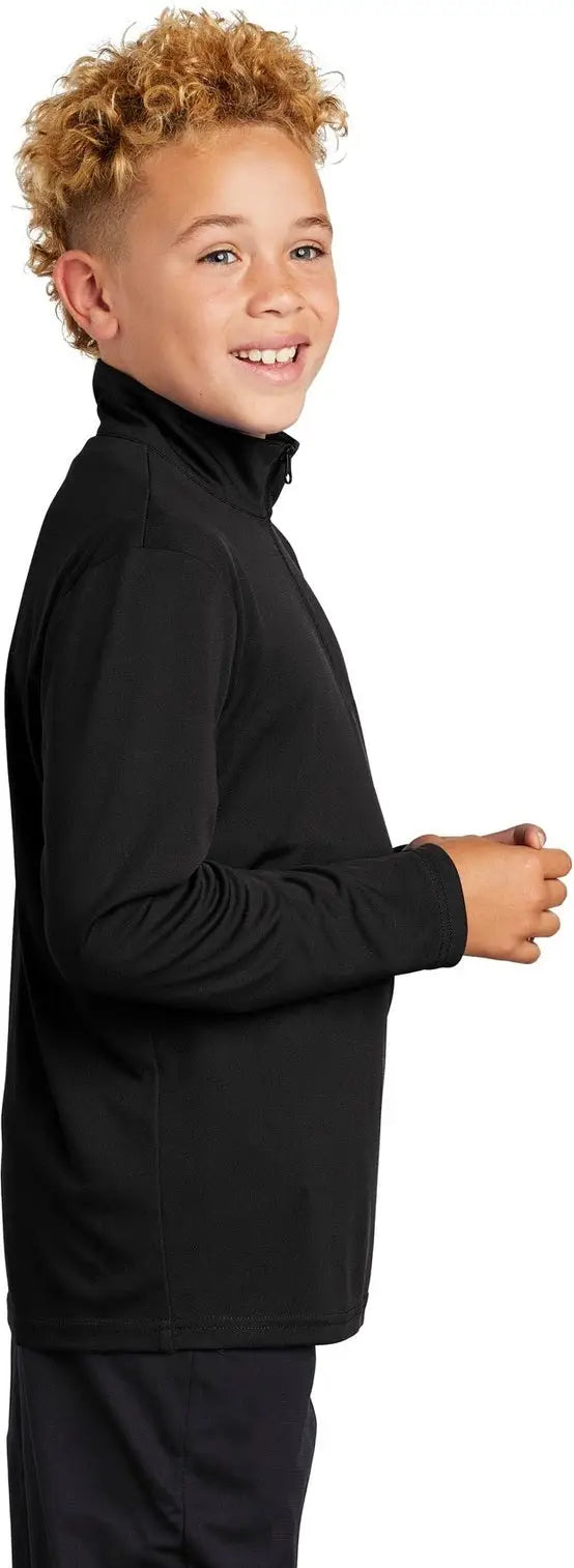 Sport-tek Yst357 Youth Posicharge Competitor 1/4-zip Pullover - Black