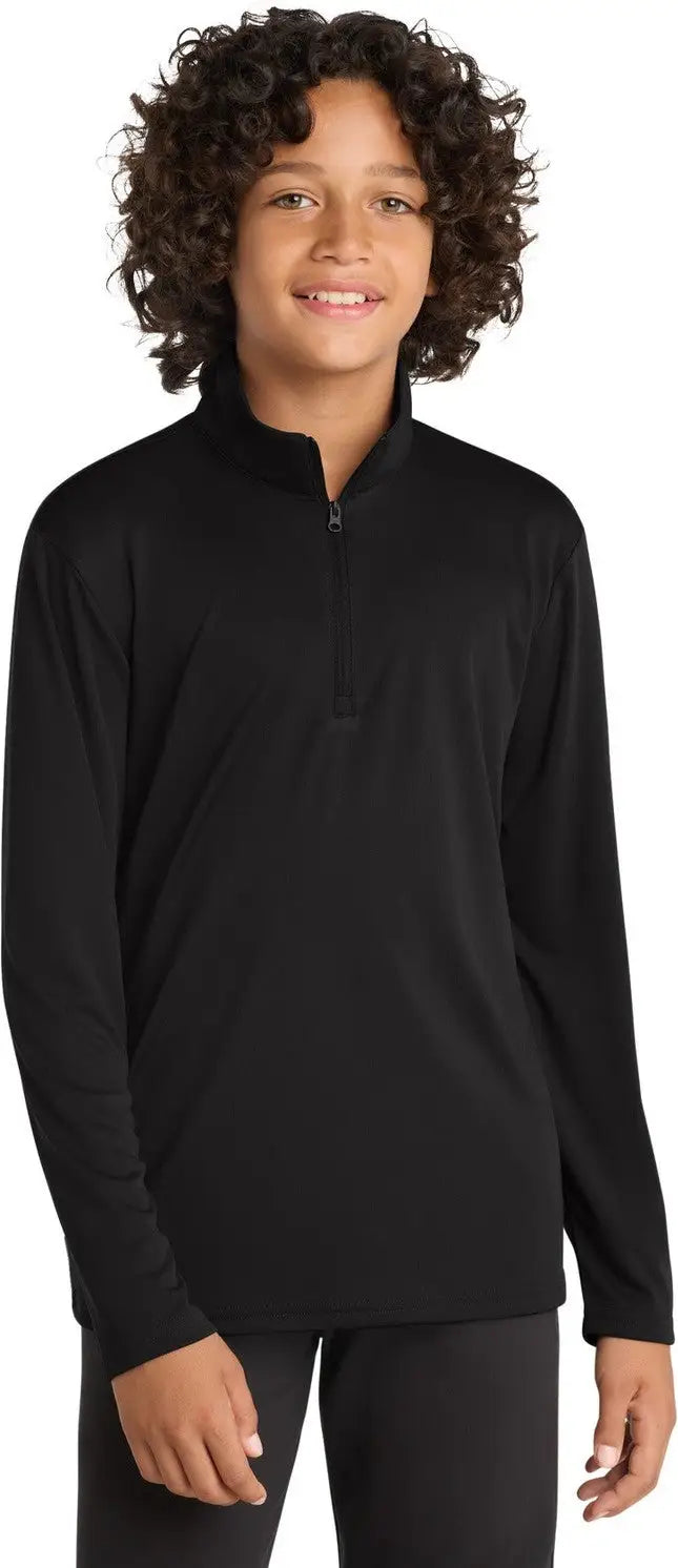 Sport-tek Yst357 Youth Posicharge Competitor 1/4-zip Pullover - Black