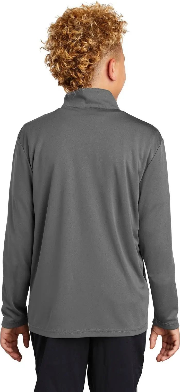Sport-tek Yst357 Youth Posicharge Competitor 1/4-zip Pullover - Gray Concrete
