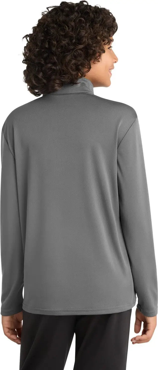 Sport-tek Yst357 Youth Posicharge Competitor 1/4-zip Pullover - Gray Concrete
