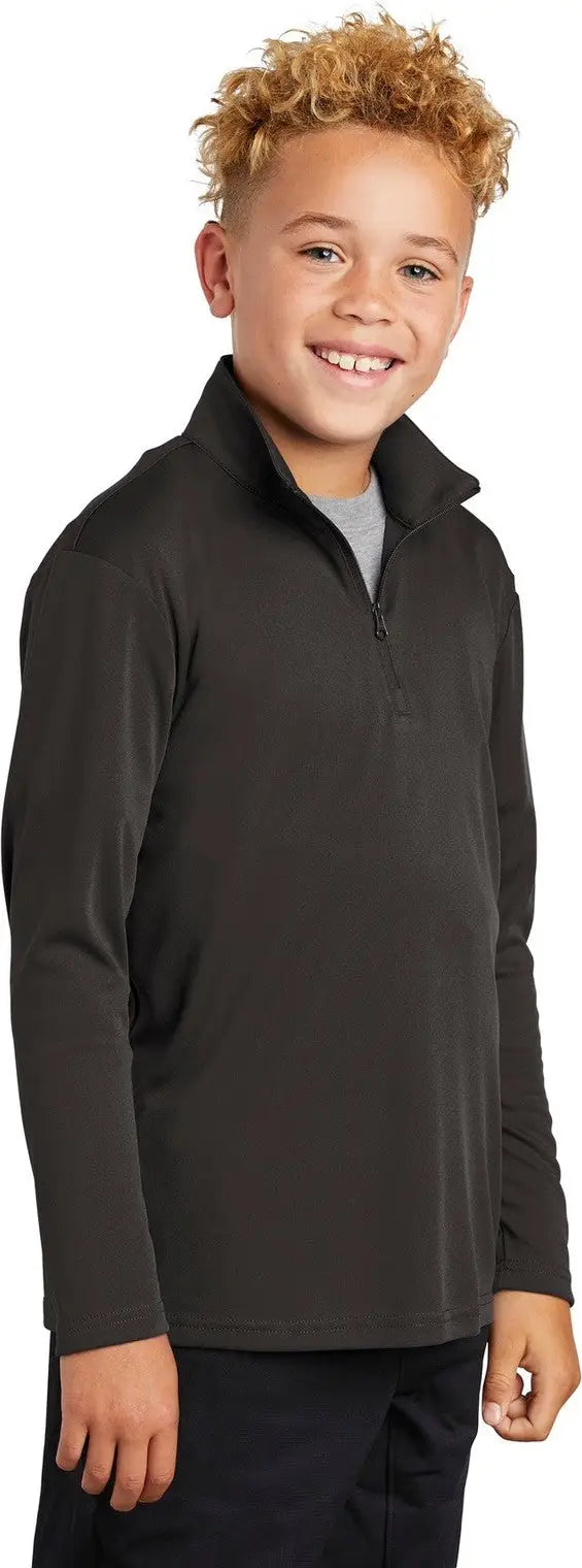 Sport-tek Yst357 Youth Posicharge Competitor 1/4-zip Pullover - Iron Gray