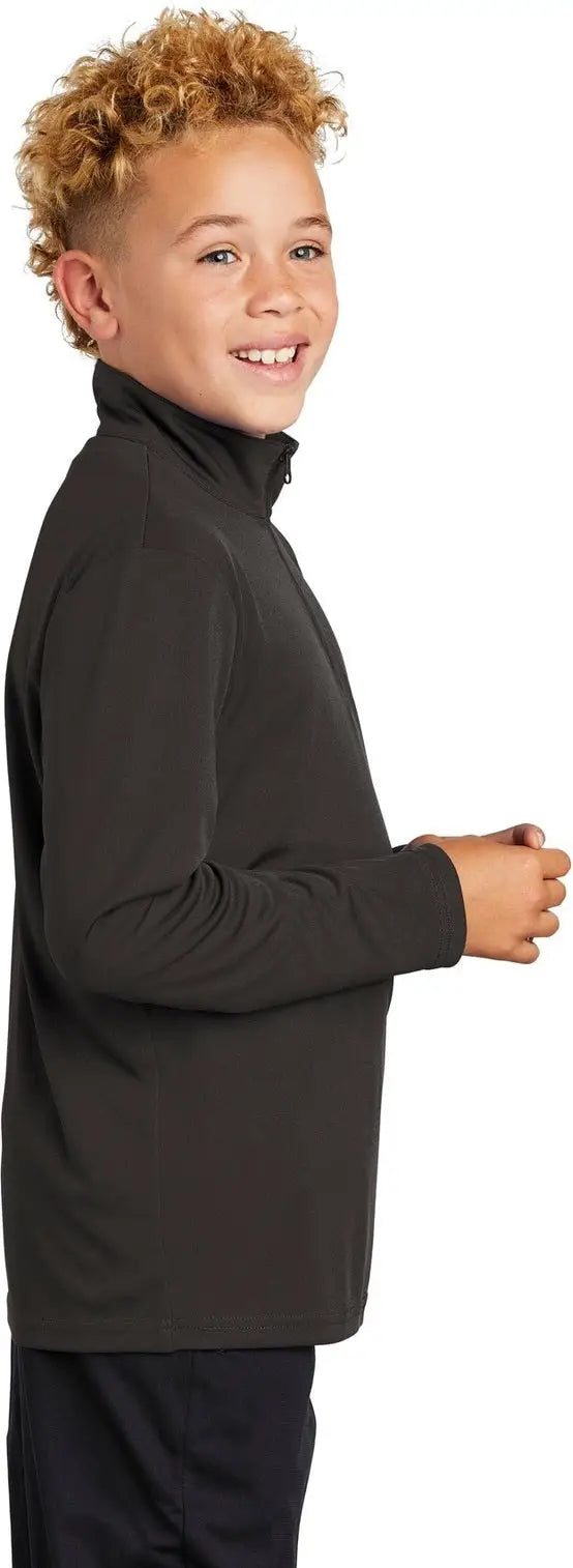 Sport-tek Yst357 Youth Posicharge Competitor 1/4-zip Pullover - Iron Gray