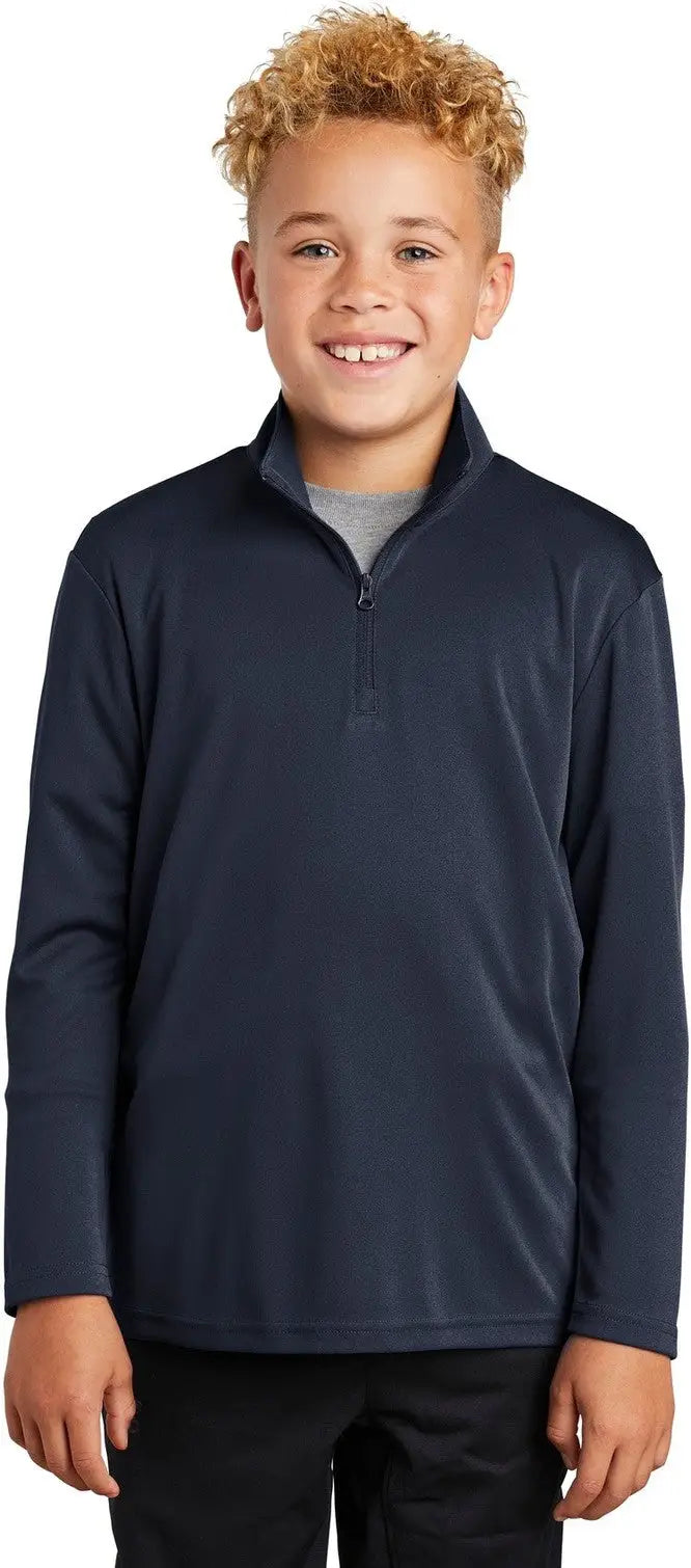 Sport-tek Yst357 Youth Posicharge Competitor 1/4-zip Pullover - True Navy - Xs