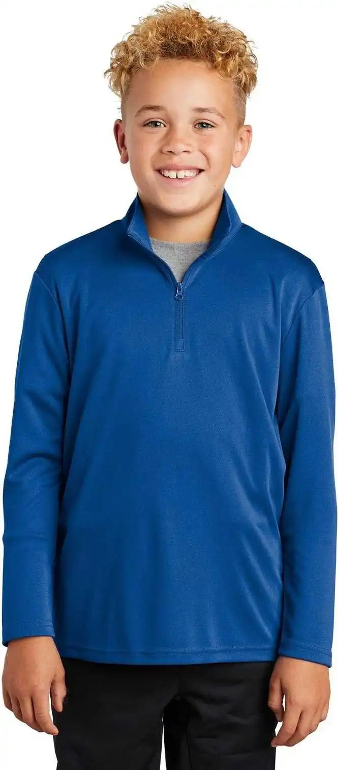 Sport Tek Yst357 Youth Posicharge Competitor 1/4 Zip Pullover True Royal