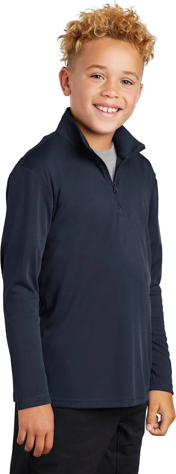Sport-tek Yst357 Youth Posicharge Competitor 1/4-zip Pullover - True Navy