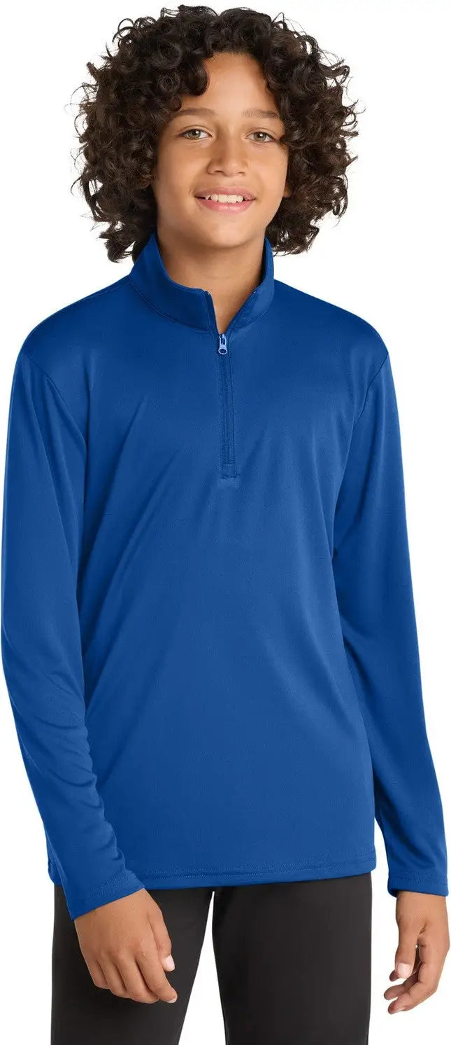 Sport-tek Yst357 Youth Posicharge Competitor 1/4-zip Pullover - True Royal