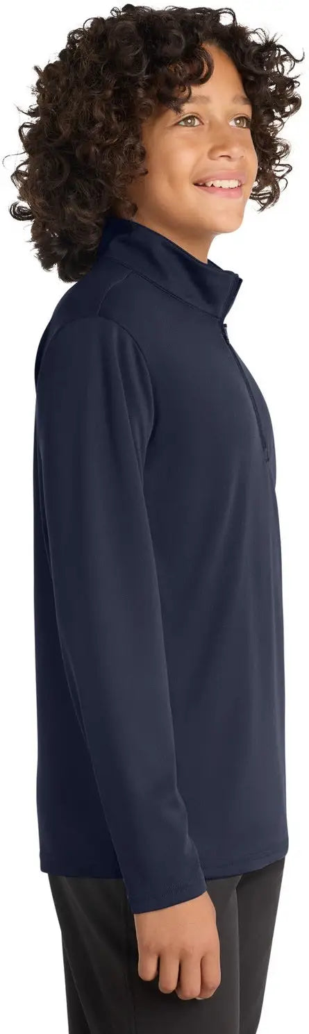 Sport-tek Yst357 Youth Posicharge Competitor 1/4-zip Pullover - True Navy