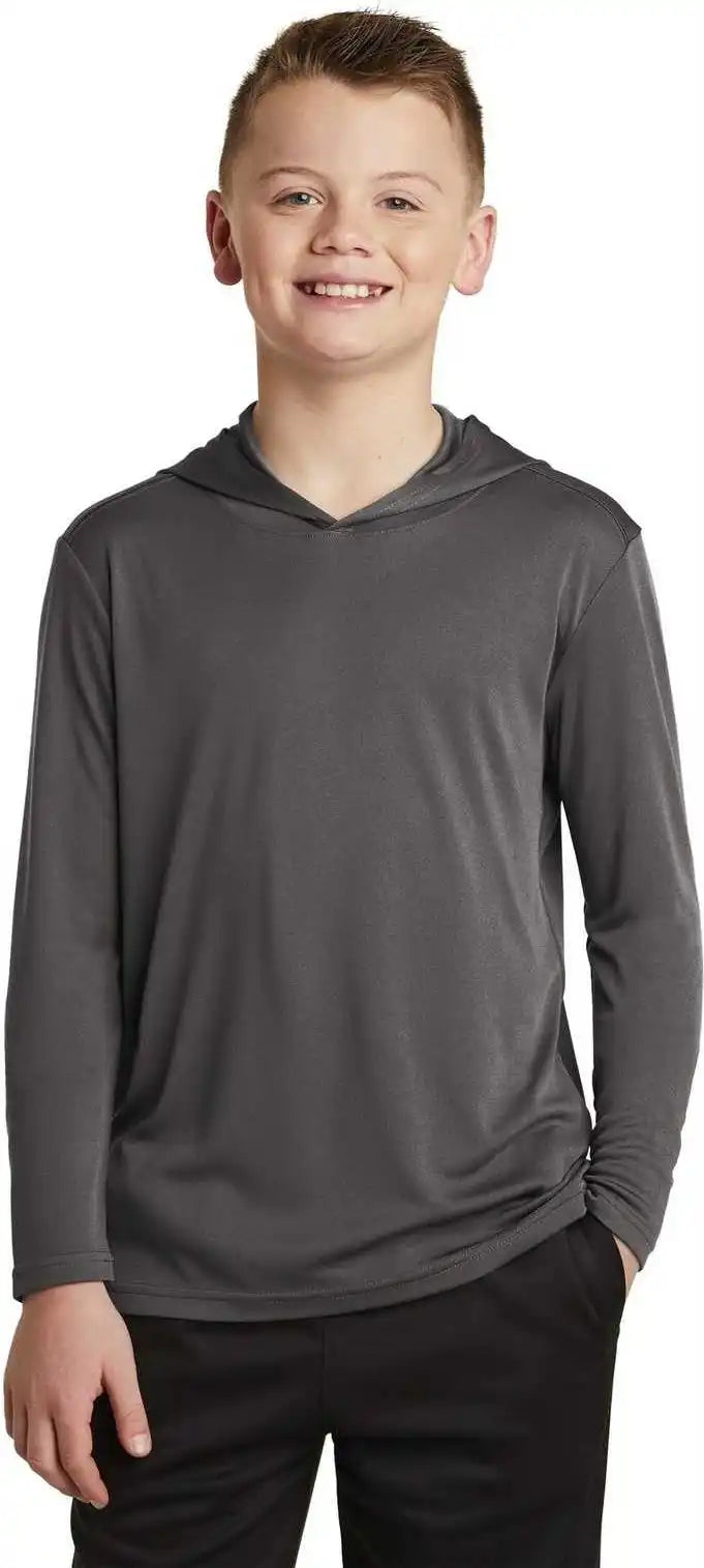 Sport-tek Yst358 Youth Posicharge Competitor Hooded Pullover - Iron Gray
