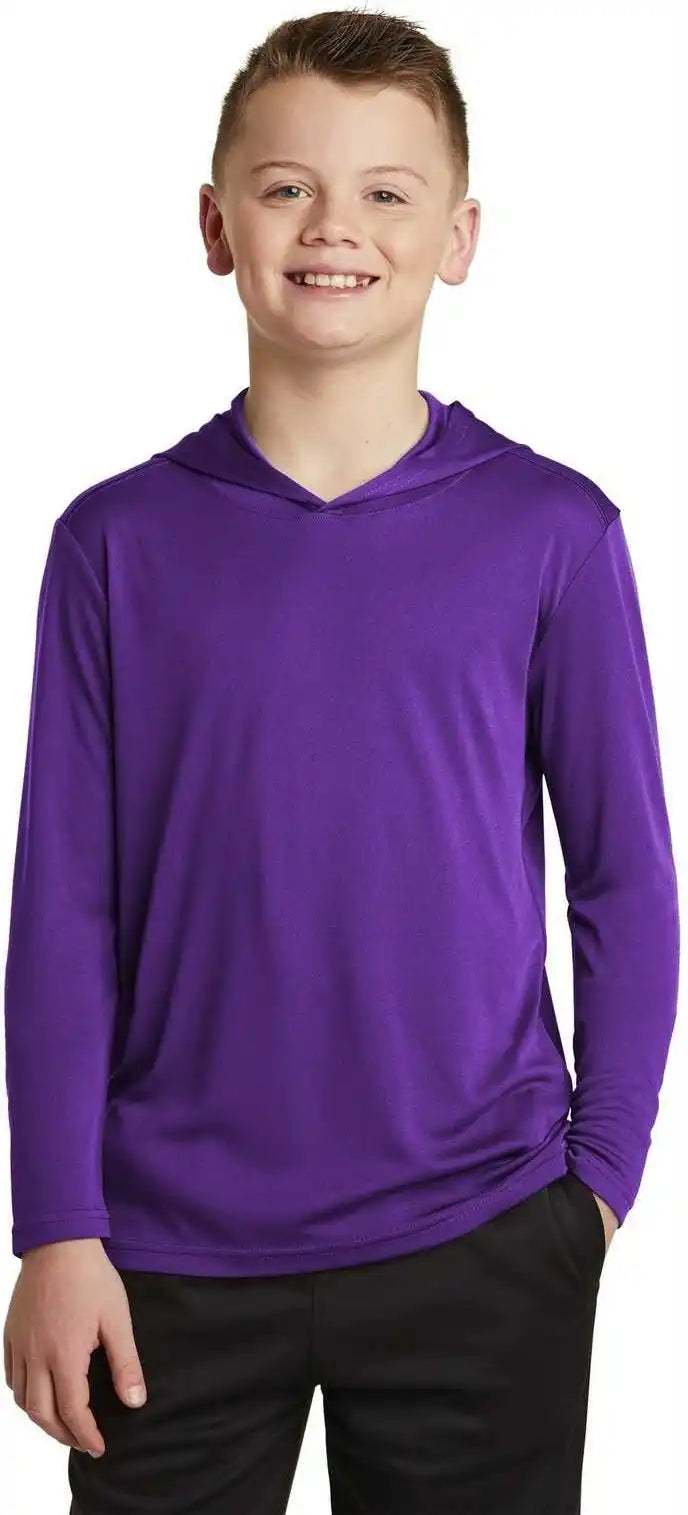 Sport-tek Yst358 Youth Posicharge Competitor Hooded Pullover - Purple