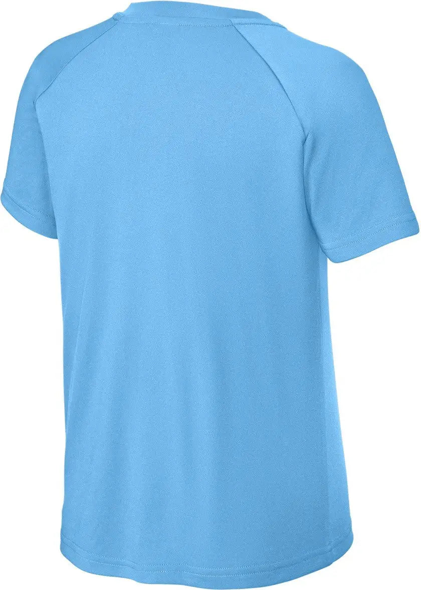Sport-tek Yst359 Youth Posicharge Competitor 2-button Henley - Carolina Blue