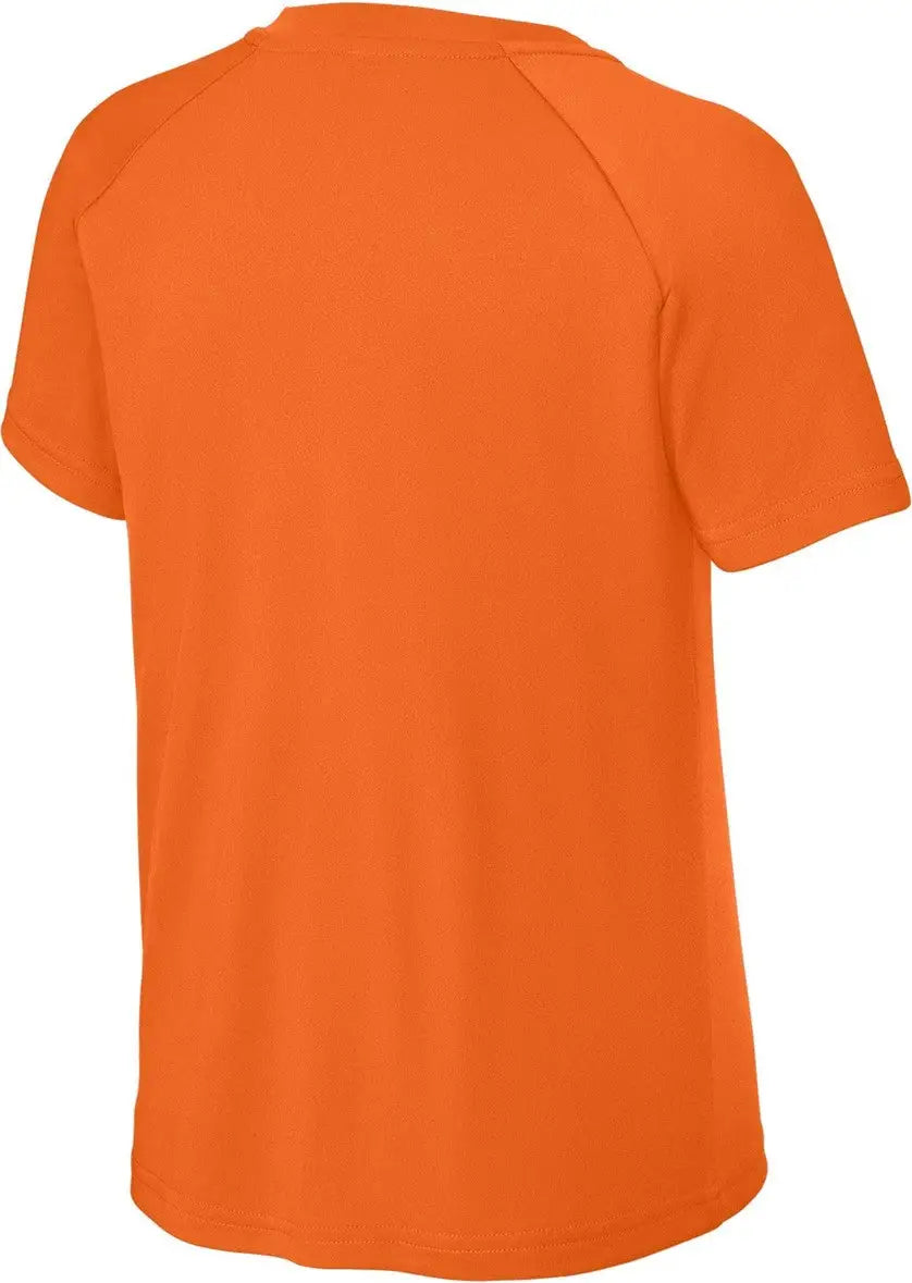 Sport-tek Yst359 Youth Posicharge Competitor 2-button Henley - Deep Orange
