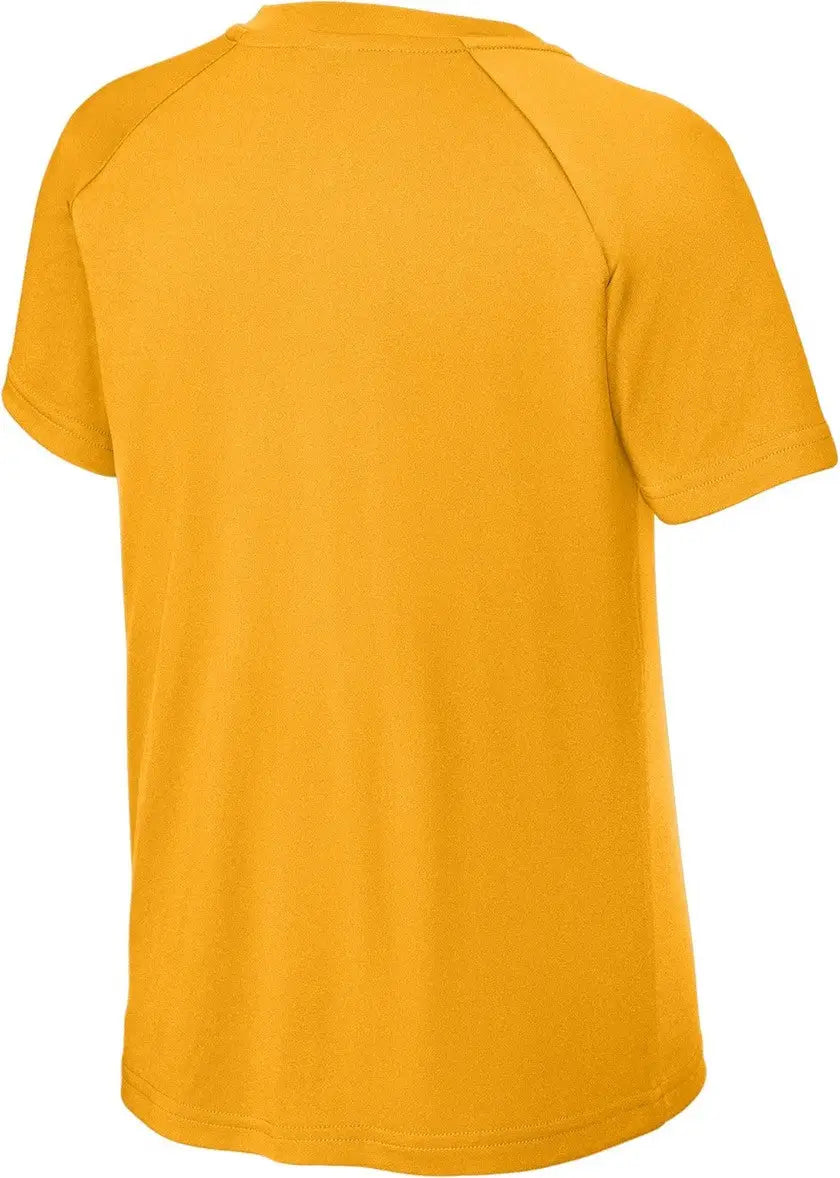 Sport-tek Yst359 Youth Posicharge Competitor 2-button Henley - Gold - Xs