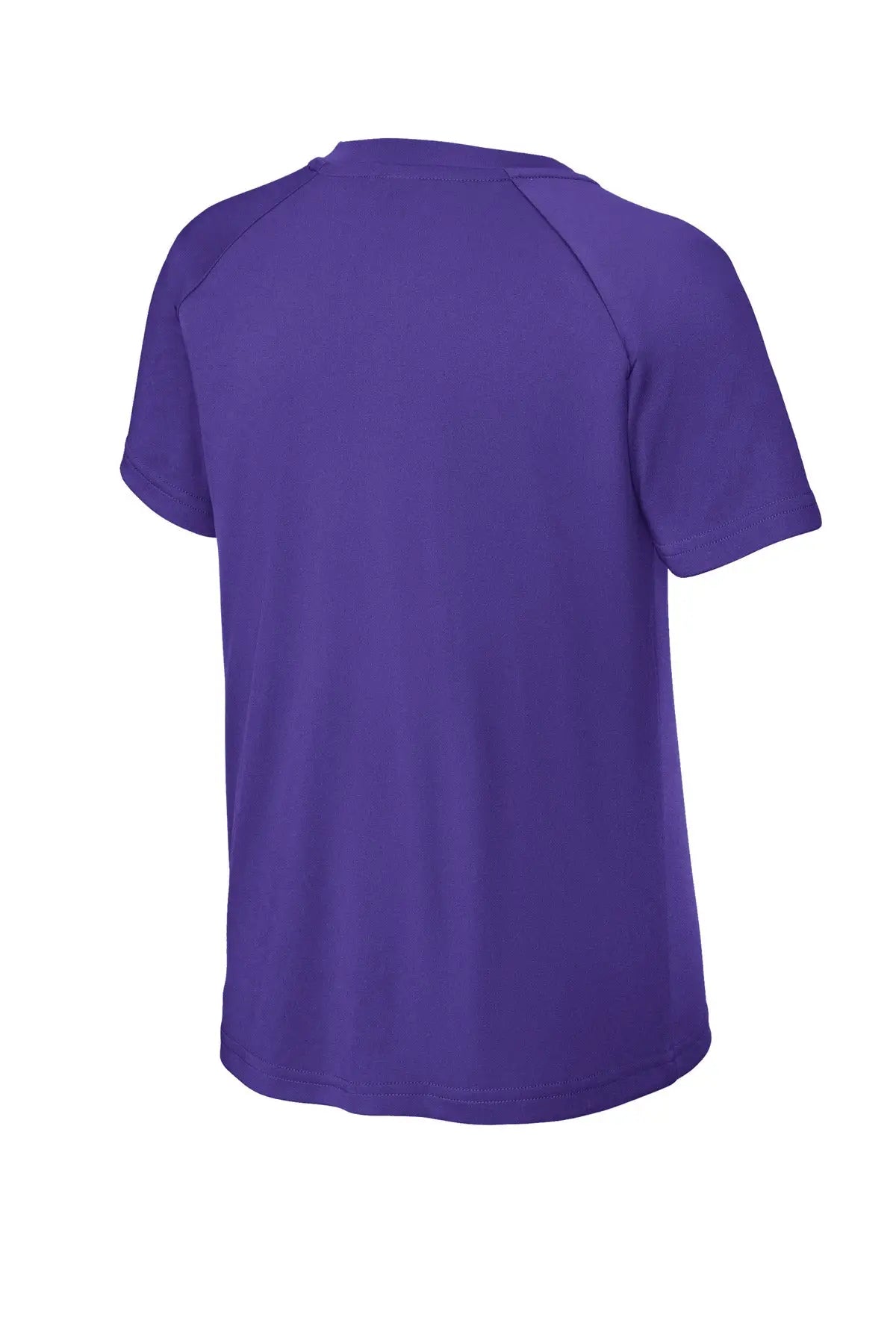 Sport-tek Yst359 Youth Posicharge Competitor 2-button Henley - Purple