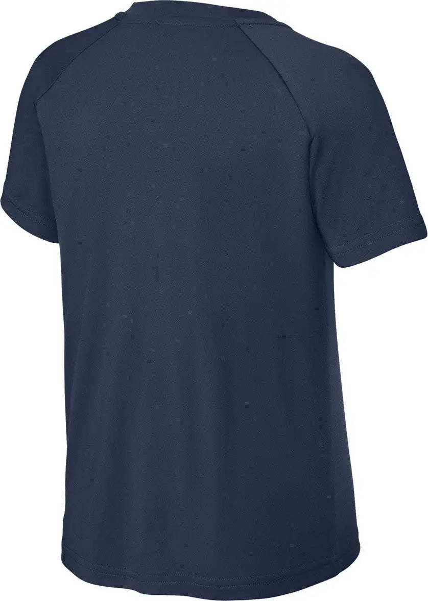 Sport-tek Yst359 Youth Posicharge Competitor 2-button Henley - True Navy - Xs