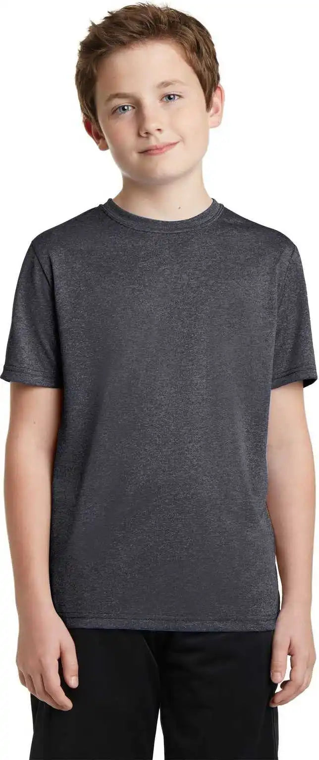 Sport Tek Yst360 Youth Heather Contender Tee Graphite