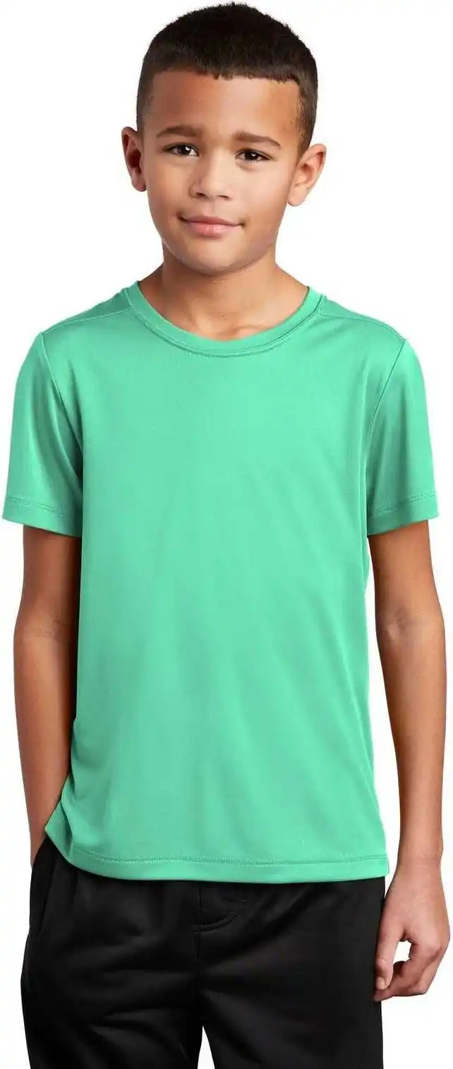 Sport-tek Yst420 Youth Posi-uv Pro Tee - Bright Seafoam