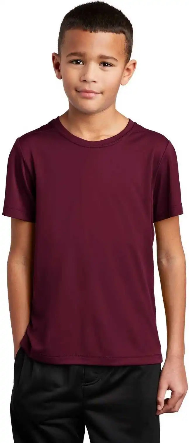 Sport-tek Yst420 Youth Posi-uv Pro Tee - Cardinal