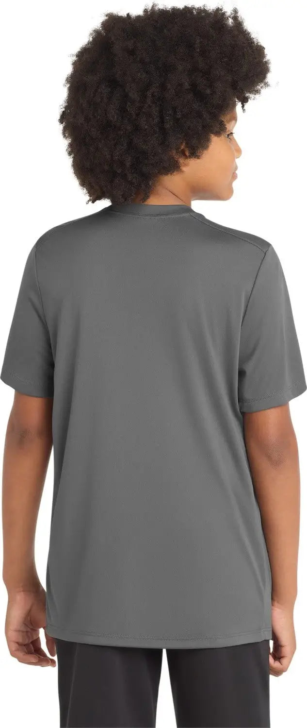 Sport-tek Yst420 Youth Posi-uv Pro Tee - Dark Smoke Gray