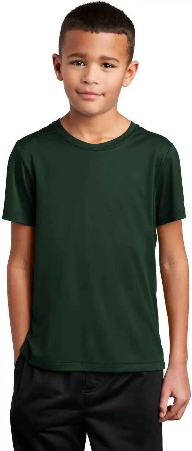 Sport-tek Yst420 Youth Posi-uv Pro Tee - Forest Green