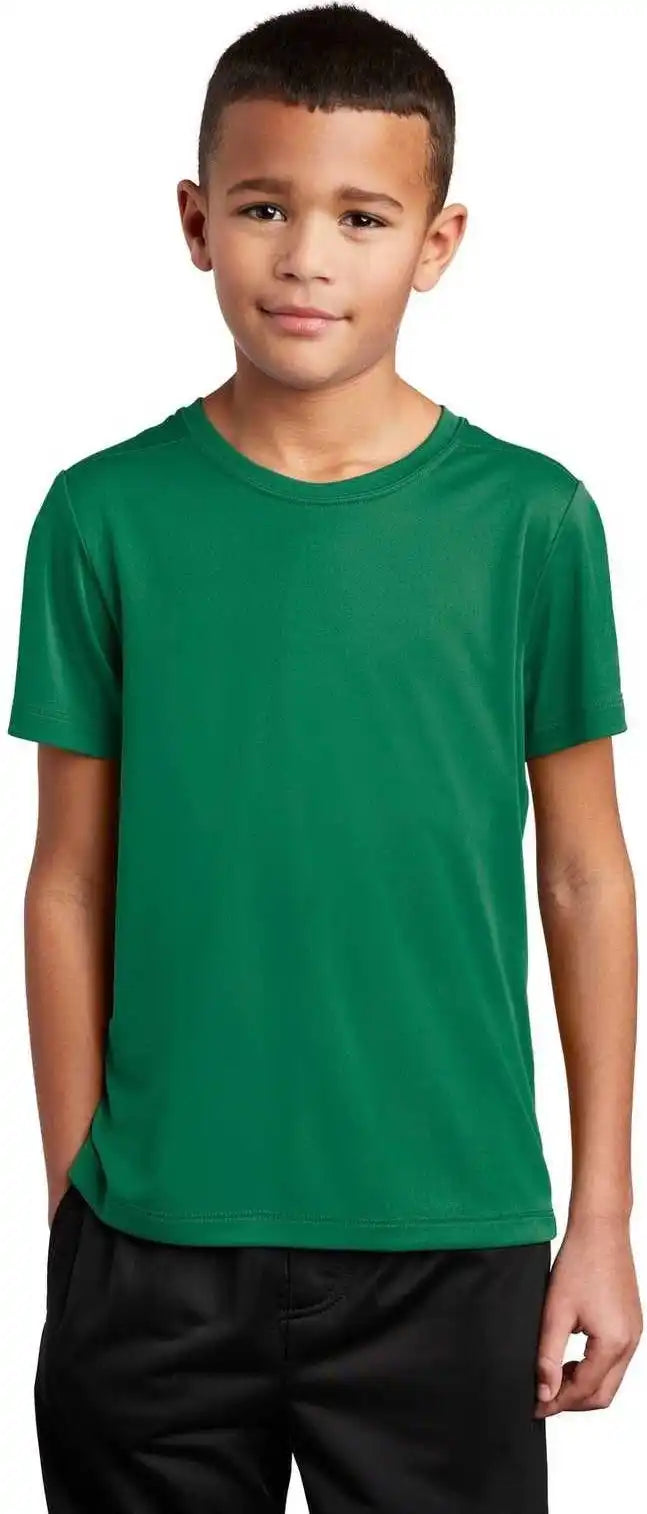 Sport Tek Yst420 Youth Posi Uv Pro Tee Kelly Green