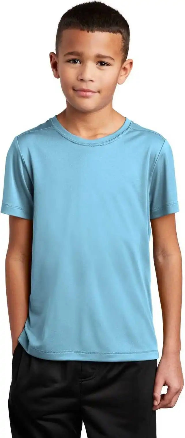 Sport Tek Yst420 Youth Posi Uv Pro Tee Light Blue