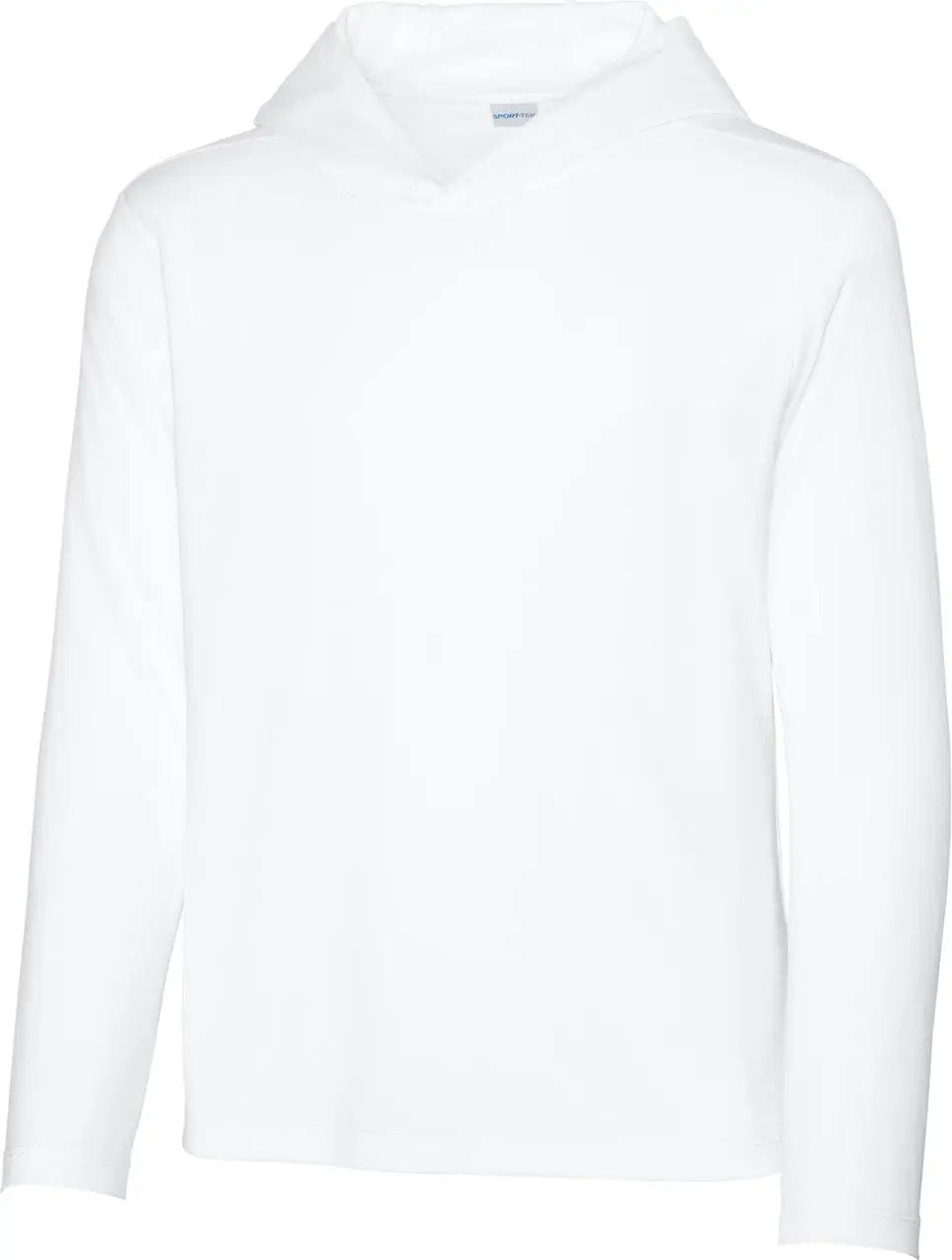 Sport-tek Yst420lsh Youth Posi-uv Pro Long Sleeve Hoodie - White - Xs